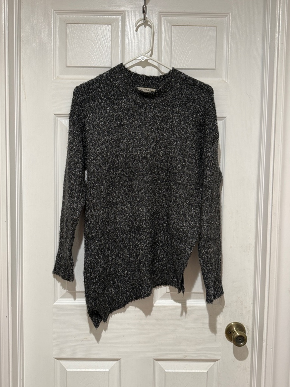 Carmar Charcoal Textured Crewneck Sweater